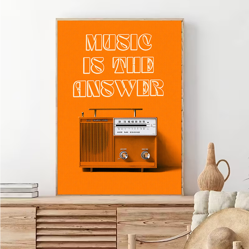 Vintage Radio Wall Art Framele - đánh giá và giá Audio Music Background