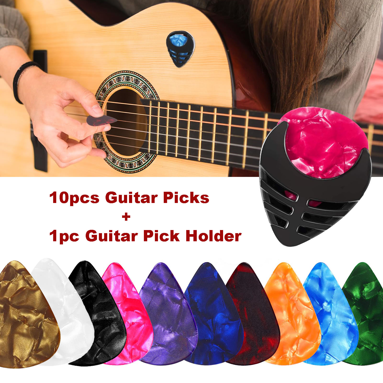 10pcs  Guitar Picks & 1pc Pick - đánh giá và giá Electric Guitar Pick Pack