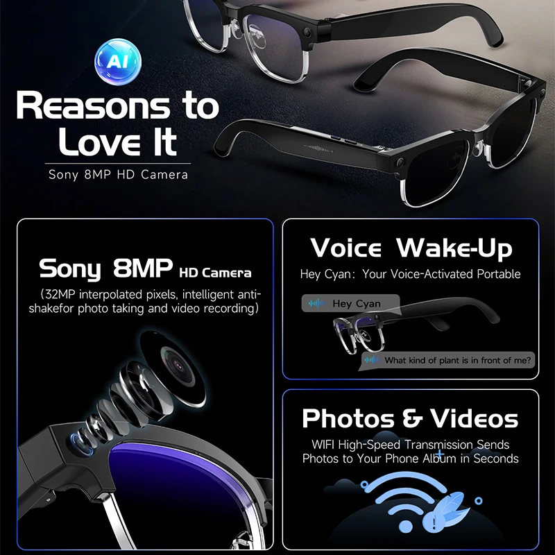W630 Smart Glasses 800W HD Cam - đánh giá và giá Audio Music Image