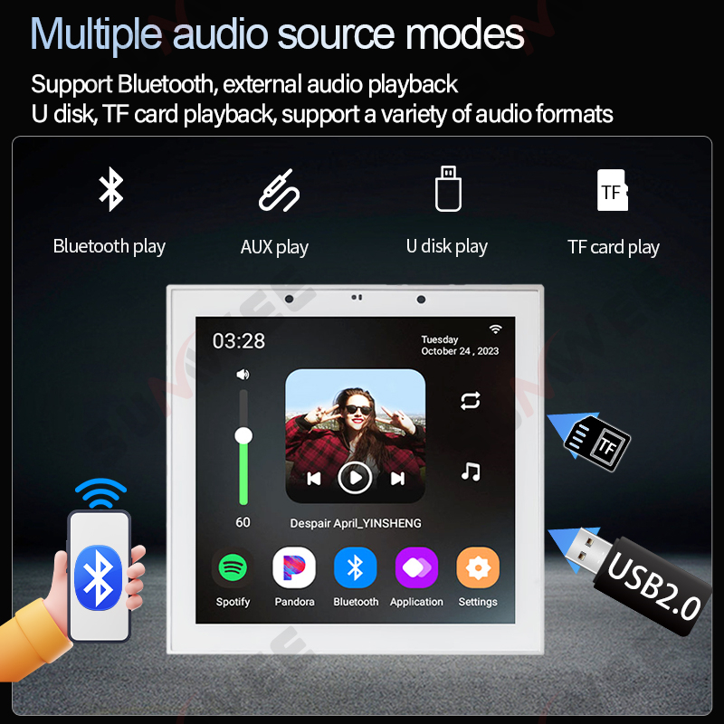 TUYA Smart Home 4 Inch Android - đánh giá và giá Audio Music Background