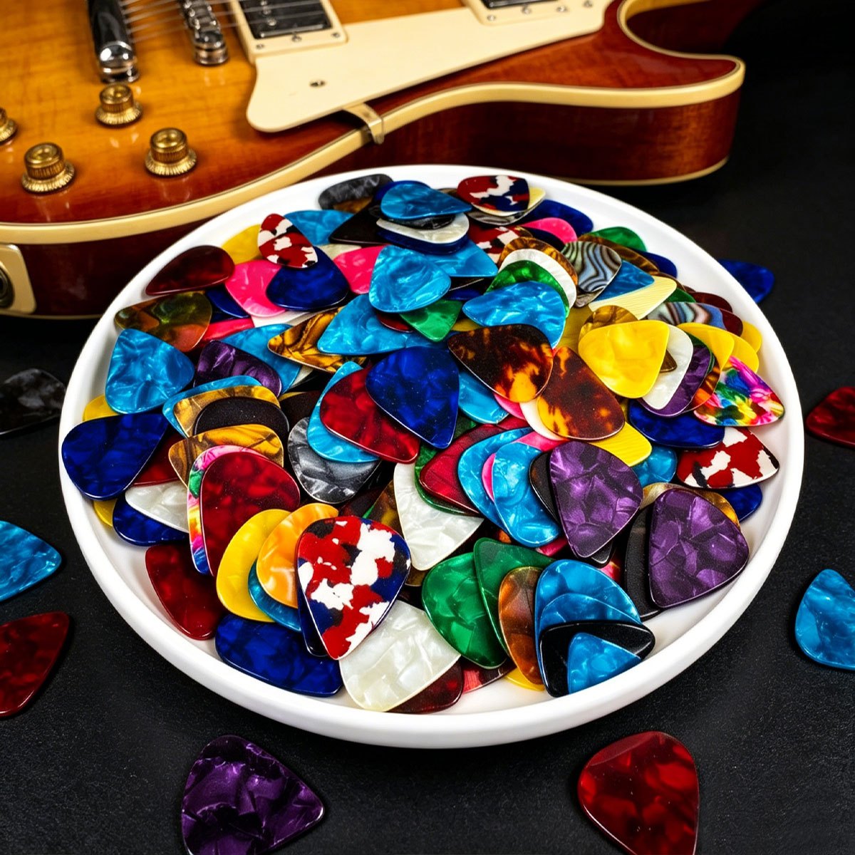 81Pcs 0.46mm Celluloid Guitar  - đánh giá và giá Electric Guitar Pick Pack