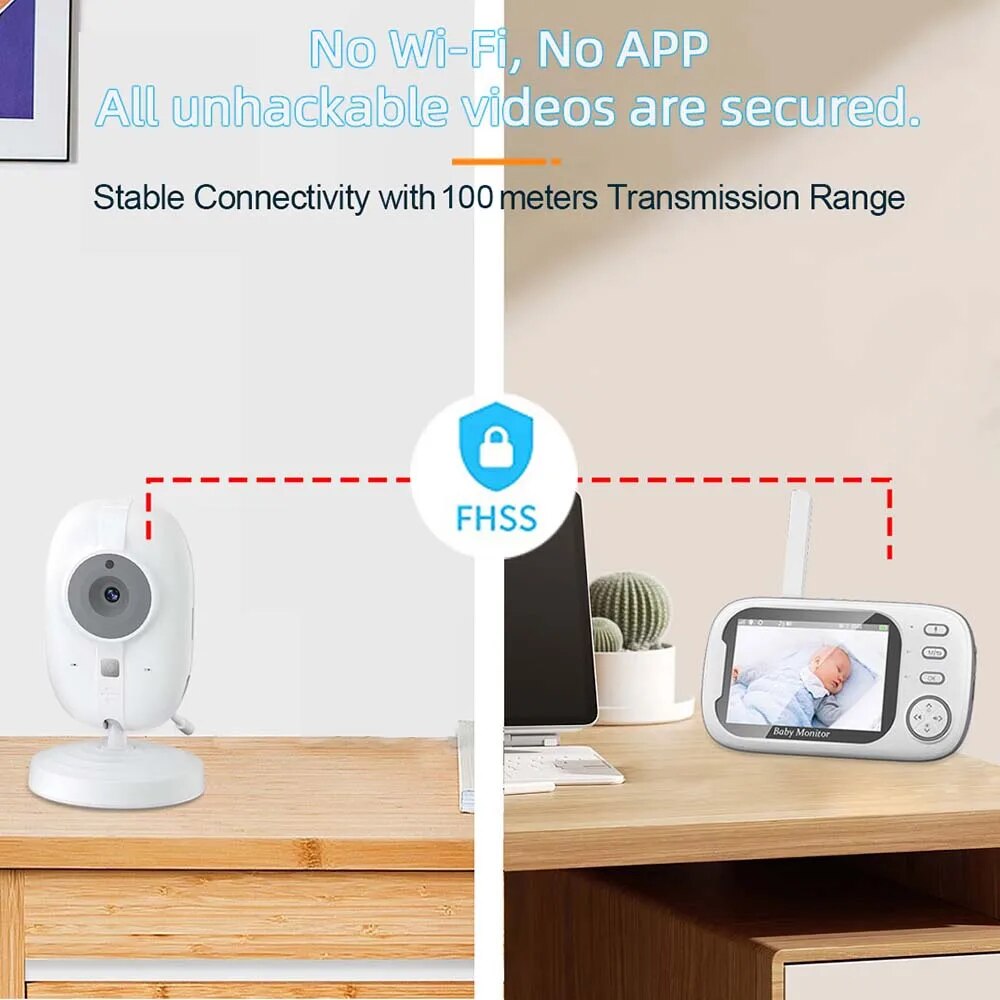 3.5'' Video Baby Monitor 2.4G  - đánh giá và giá Audio Music Kids