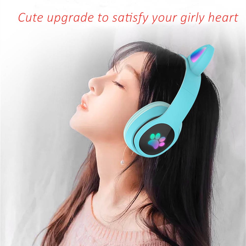 Cute Cat LED Wireless Headphon - đánh giá và giá Audio Music Kids