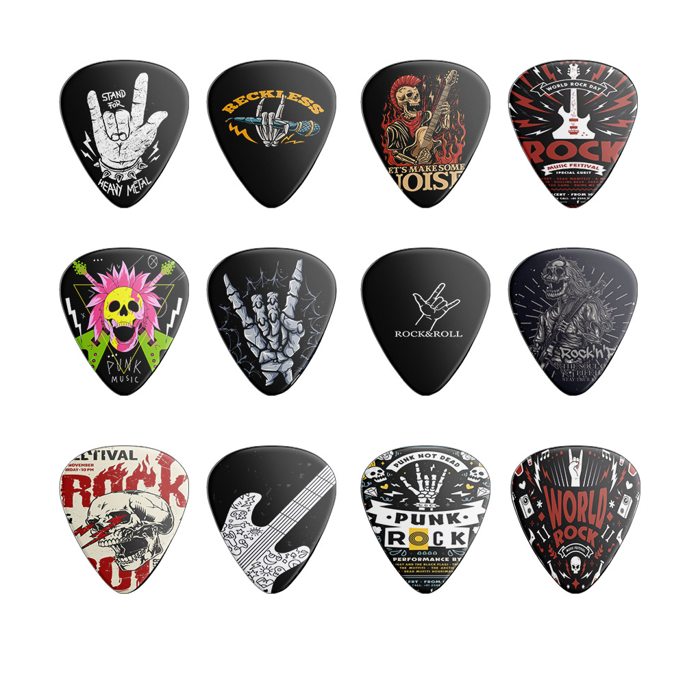 12 Pieces Guitar Picks 0.46mm  - đánh giá và giá Electric Guitar Pick Pack