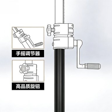 Heavy-Duty Hand-Cranked All-Me - đánh giá và giá Speaker Stand Tripod