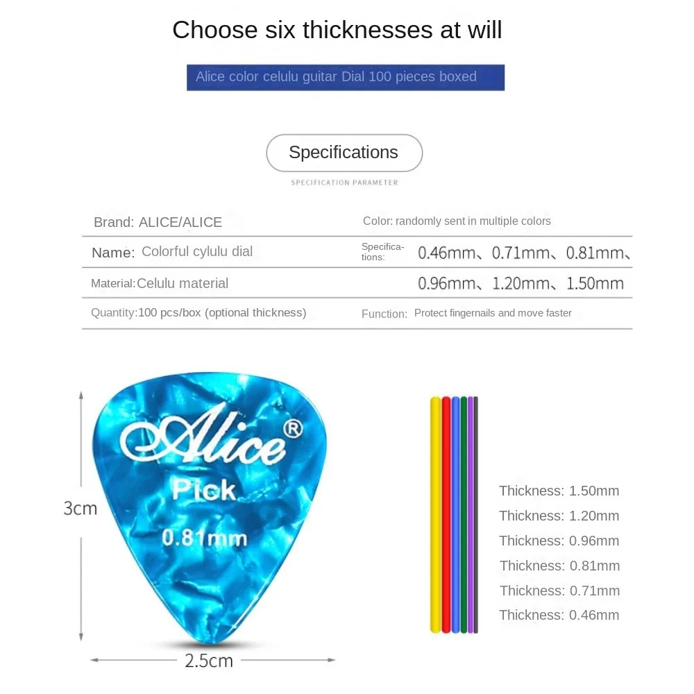 Alice Guitar Picks 6pcs Cellul - đánh giá và giá Electric Guitar Pick Pack